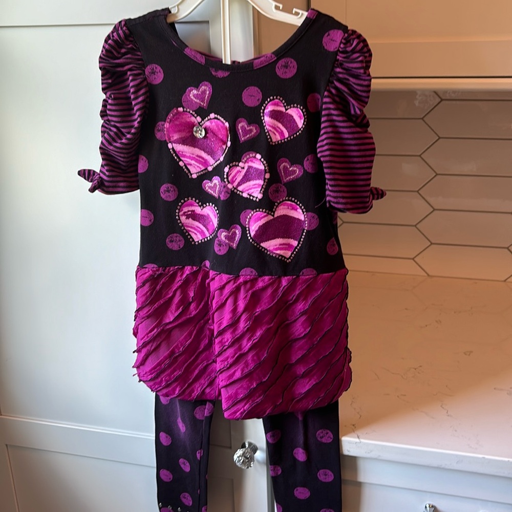Girls size 6 Matching Set heart Accents by Nannette girl